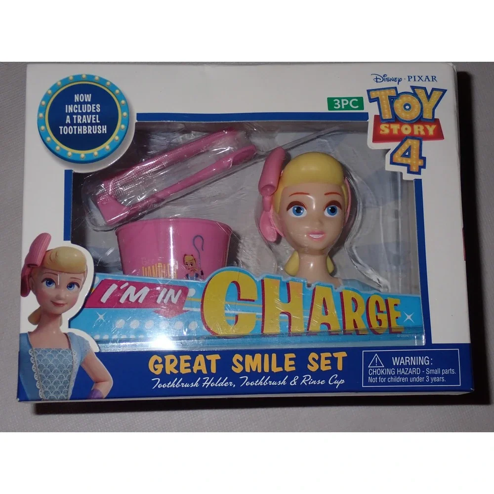 Toy Story 4 Great Smile Set Disney Pixar 3pc Toothbrush holder and Cup Bo Peep